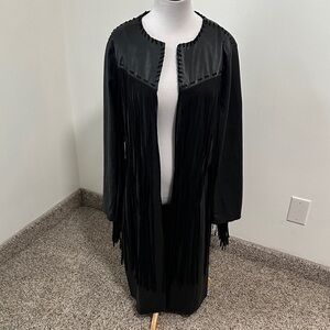 🐎 NWT Rockin C Faux Leather Fringe Jacket